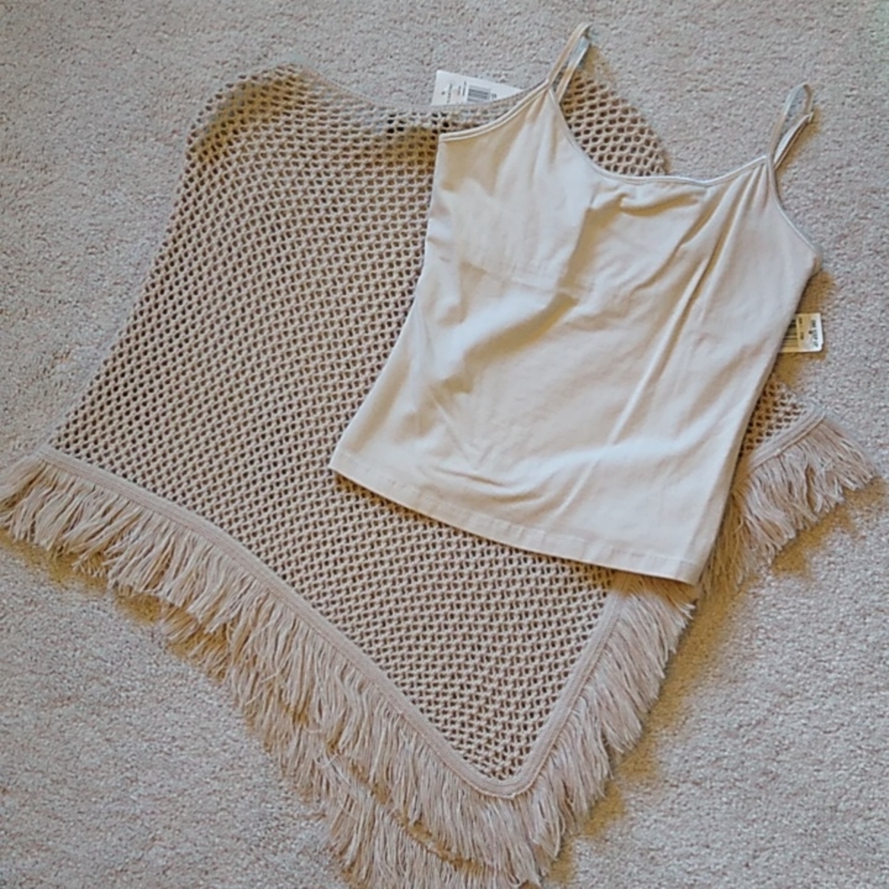 One Step Up Junior Cami. Stone Color. Size L. NWT.